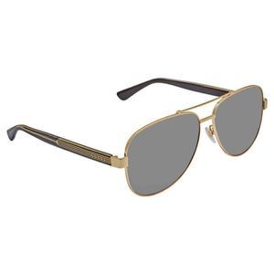 NEW Gucci Grey and Gold Aviator Men's Sunglasses